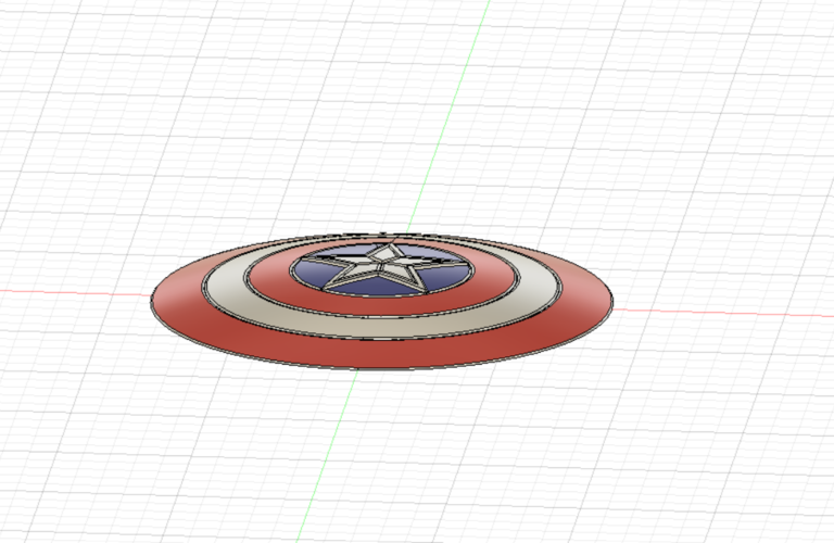 Captain America Shield Small Simple 3D Print 400902