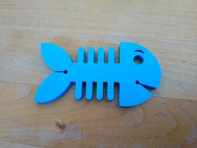 Head Phone Cord Fish 3D Print 40094