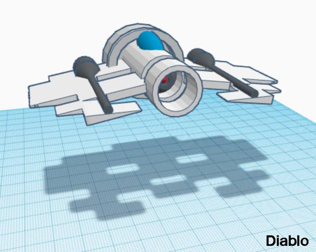 space invader ship 2 3D Print 400946
