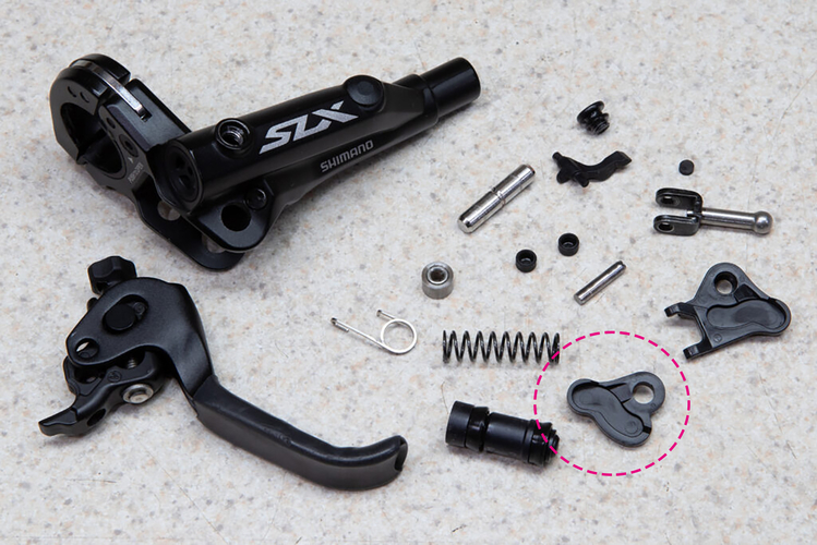 Shimano XT-SLX brake level piston guide left top 3D Print 400983