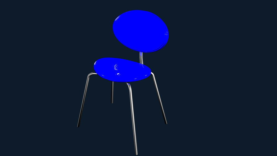 simple chair 3d model obj file 3D Print 401502