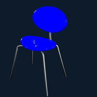Small simple chair 3d model obj file 3D Printing 401502
