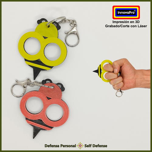 Bee/Wasp Self Defense Keychain 3D Print 401508