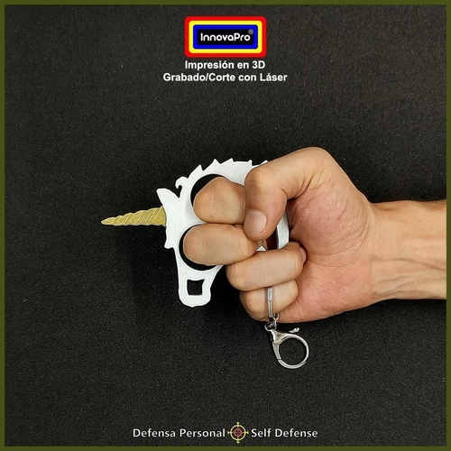 Unicorn Self Defense Keychain 3D Print 401527