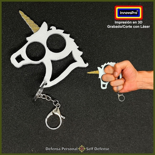 Unicorn Self Defense Keychain 3D Print 401529