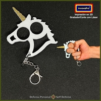 Small Unicorn Self Defense Keychain 3D Printing 401529