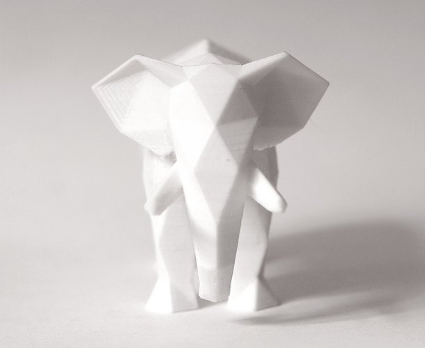 Low Poly Elephant Art Sculpture