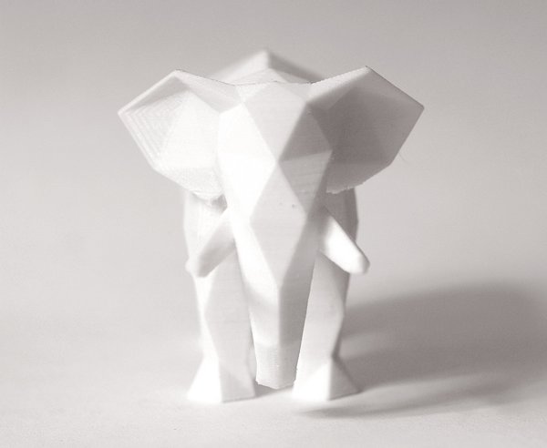 Medium Low Poly Elephant Art Sculpture 3D Printing 40154