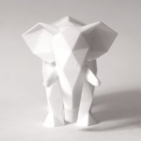 Small Low Poly Elephant Art Sculpture 3D Printing 40154