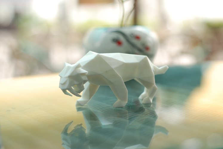 Low Poly Saber Toothed Tiger 3D Print 40157
