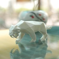 Low Poly Saber Toothed Tiger - Thumbnail 4