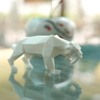Low Poly Saber Toothed Tiger - Thumbnail 6
