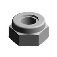 Small 07214 Hexagon nuts with polyamide thread lock thin t... 3D Printing 401832