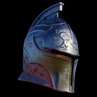 Faraam Knight Helmet from Dark Souls 3D print model - Thumbnail 4