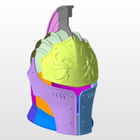 Faraam Knight Helmet from Dark Souls 3D print model - Thumbnail 8