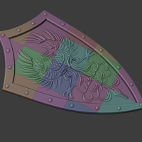 Faraam Knight Shield and Sword from Dark Souls 3D print model - Thumbnail 2