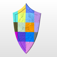 Faraam Knight Shield and Sword from Dark Souls 3D print model - Thumbnail 4