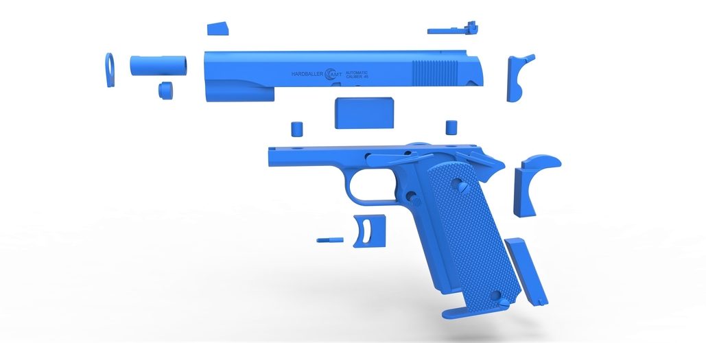 Pistol AMT Hardballer 3D Print 402574