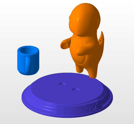 Tea-Rex figure 3D Print 402612