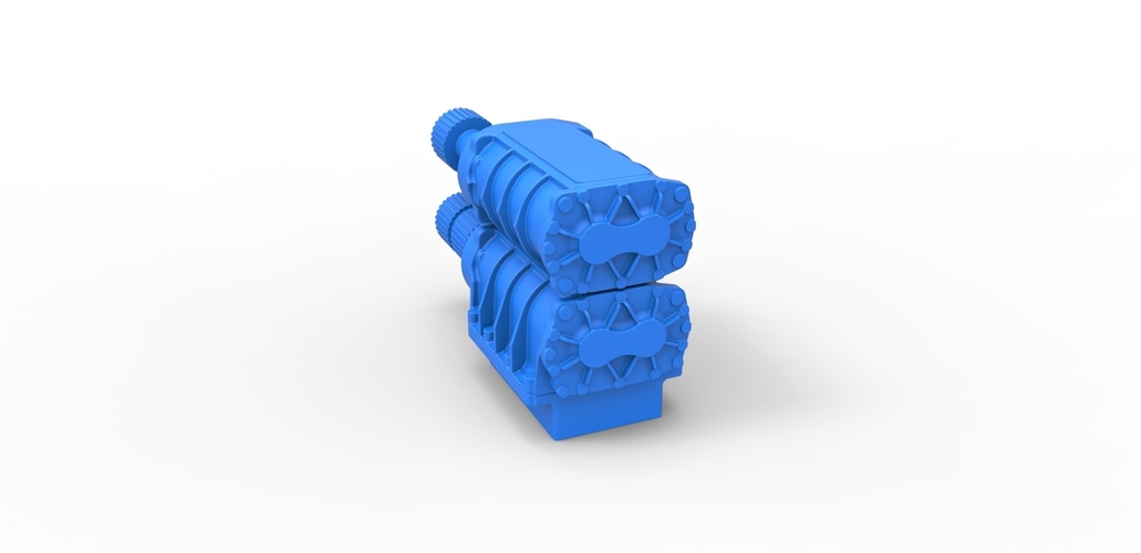 Diecast double Supercharger Scale 1:25 3D Print 402910