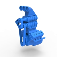 Diecast V8 engine double supercharger 1:25 - Thumbnail 1