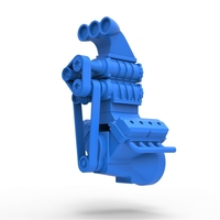 Diecast V8 engine double supercharger 1:25 - Thumbnail 2