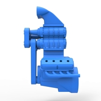 Diecast V8 engine double supercharger 1:25 - Thumbnail 5