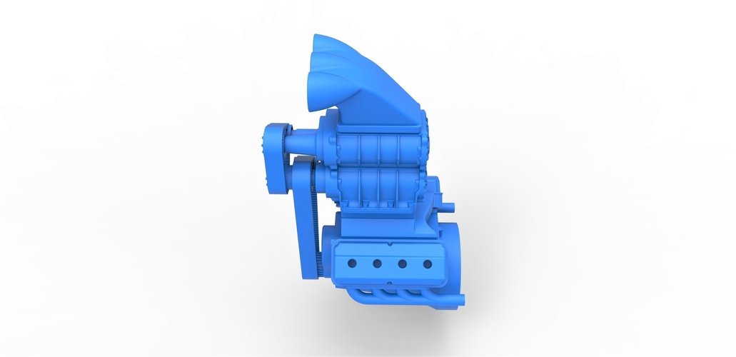Diecast V8 engine double supercharger 1:25 3D Print 402918