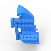 Diecast V8 engine double supercharger 1:25 - Thumbnail 6