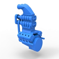 Diecast V8 engine double supercharger 1:25 - Thumbnail 8