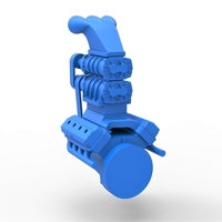 Diecast V8 engine double supercharger 1:25 - Thumbnail 9