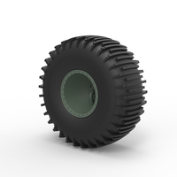 Small Diecast Offroad wheel 37 Scale 1:20 3D Printing 402955