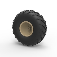Small Diecast Offroad wheel 39 Scale 1:20 3D Printing 402967