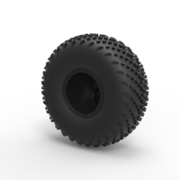 Small Diecast Offroad wheel 40 Scale 1:20 3D Printing 402973