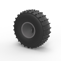 Small Diecast Offroad wheel 41 Scale 1:20 3D Printing 402979