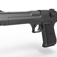Small Pistol Desert Eagle .50 AE Magnum 3D Printing 403173