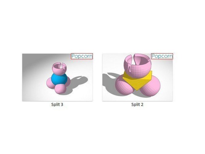 Popcorn Splits 3D Print 40337