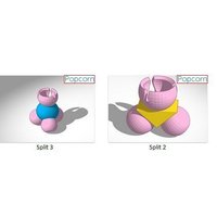 Small Popcorn Splits 3D Printing 40337