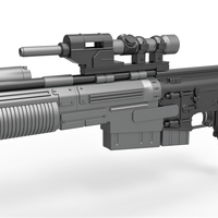 Small Blaster rifle A300 from Rogue One 2016 3D Printing 403652