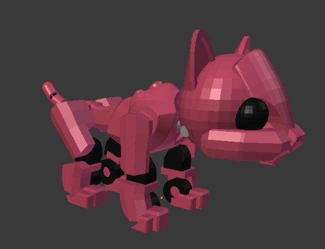 Articulated Robot Kitty 3D Print 40394