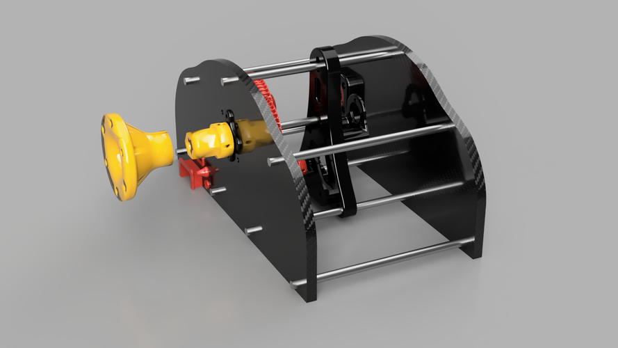 Simracing ForceFeedback Base for Steering wheel 3D Print 404075