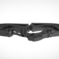 Collapsible Hawkeye bow 3D print model - Thumbnail 12