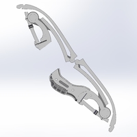 Collapsible Hawkeye bow 3D print model - Thumbnail 21