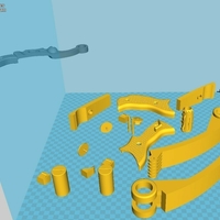 Collapsible Hawkeye bow 3D print model - Thumbnail 22