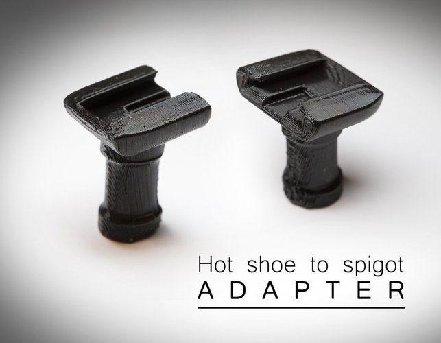 Flash hot shoe to spigot adapter