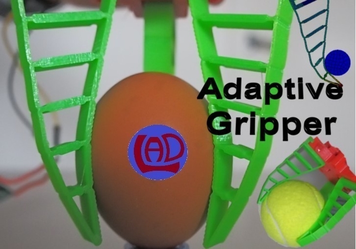 ADAPTIVE GRIPPER-ROBOTIC HAND WITH THREE FINGERS 3D Print 404265