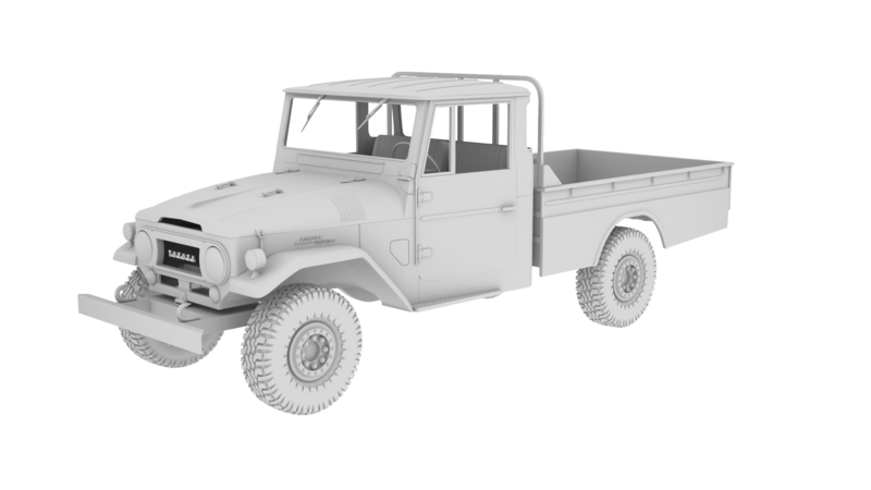 Toyota FJ45 '67 pickup 1/10 scale