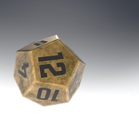 Dice d12 game ready PBR Low-poly - Thumbnail 2