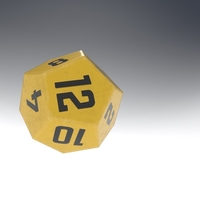 Dice d12 game ready PBR Low-poly - Thumbnail 8