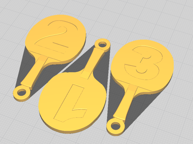 Table Tennis Tournament Keychain 3D Print 404362